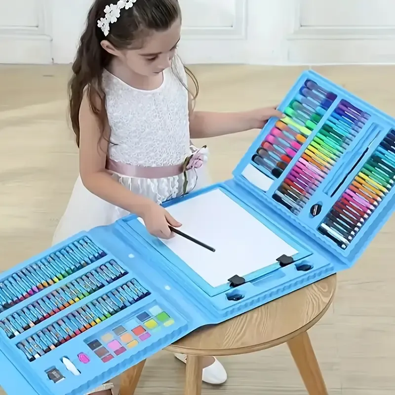 208pcs Luxury Painting Art Set, Rich Quantity of Watercolor Pens for Drawing and Crafts - Perfect for Beginner Artists in Schools