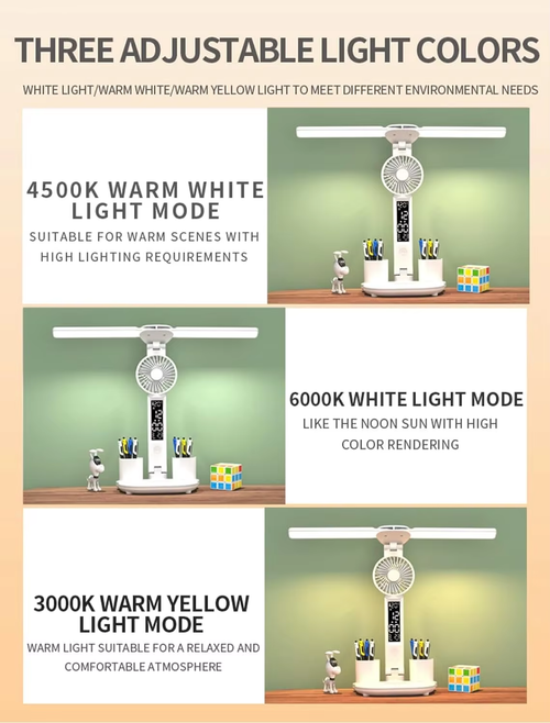 Living Room New Modern Solar Rechargeable Led Bedside Table Light With Fan Multifunctional Reading Table Lamps