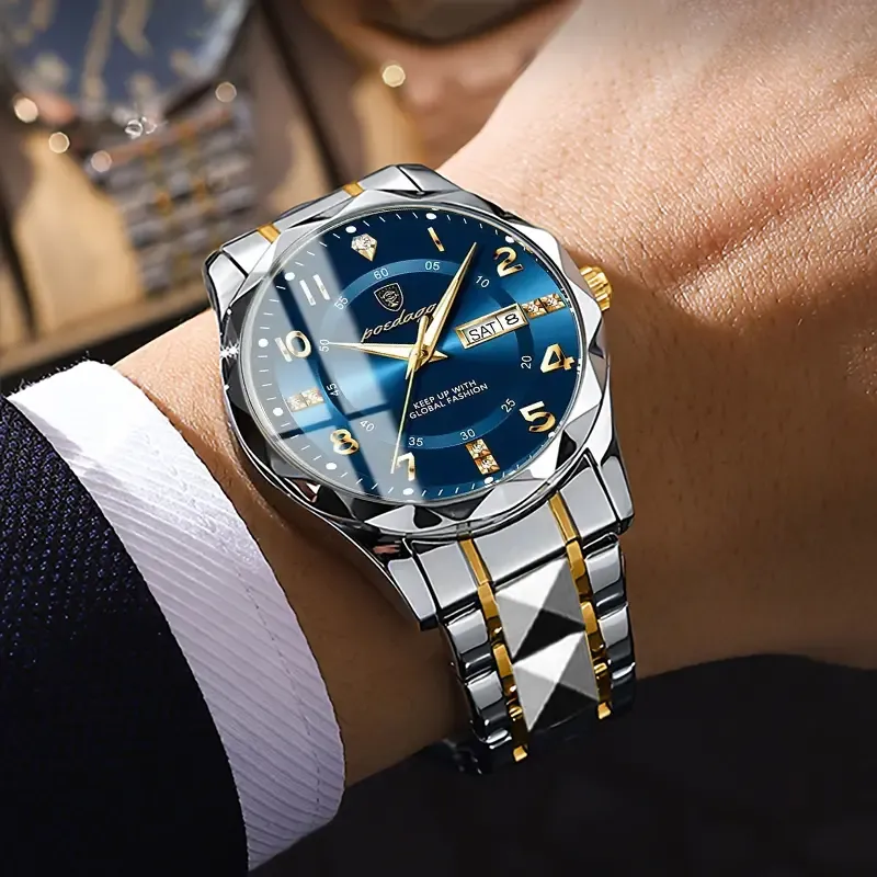 Men's Casual Business Waterproof Calendar Luminous Top Brand Luxury Quartz Watch