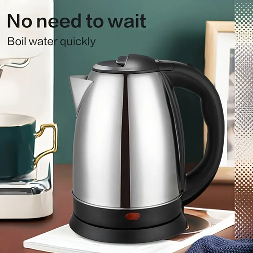 Fast-Boiling 67.63oz Stainless Steel Electric Kettle - Ideal for Coffee & Tea, Safe & Quick Heating, Perfect for Home & Outdoor Use