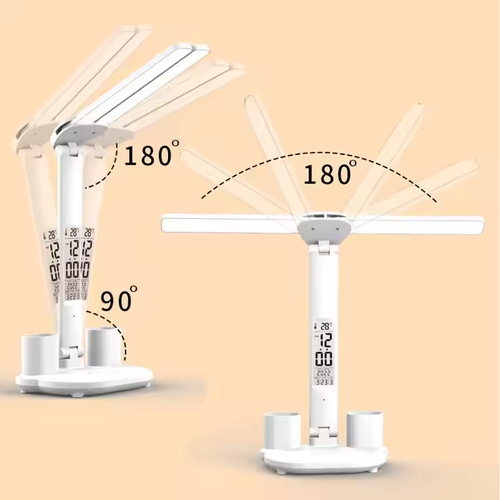 Living Room New Modern Solar Rechargeable Led Bedside Table Light With Fan Multifunctional Reading Table Lamps