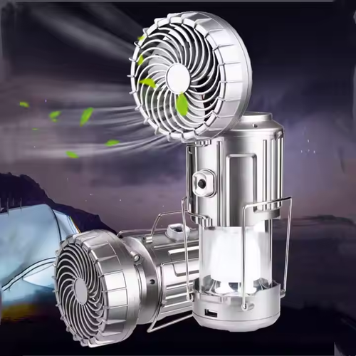 When you go out, you can get a solar fan lamp to charge your mobile phone while enjoying the fan. The lighting effect at night is very good