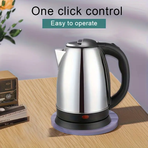 Fast-Boiling 67.63oz Stainless Steel Electric Kettle - Ideal for Coffee & Tea, Safe & Quick Heating, Perfect for Home & Outdoor Use