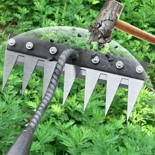8 Teeth Carbon Steel Garden Weeding Rake(💥50% off)