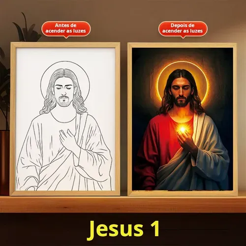 ✝️🙏Picture of Jesus with Light – Faith, Beauty and Peace in your Home!🙏✝️