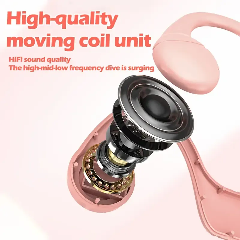 Open Headphones Bone Conduction Sports Exercise Headphones Sound Conduction Ultra-Long Battery Life Suitable for Gaming Listening to Music Exercise Driving High-Quality Headphones Gift