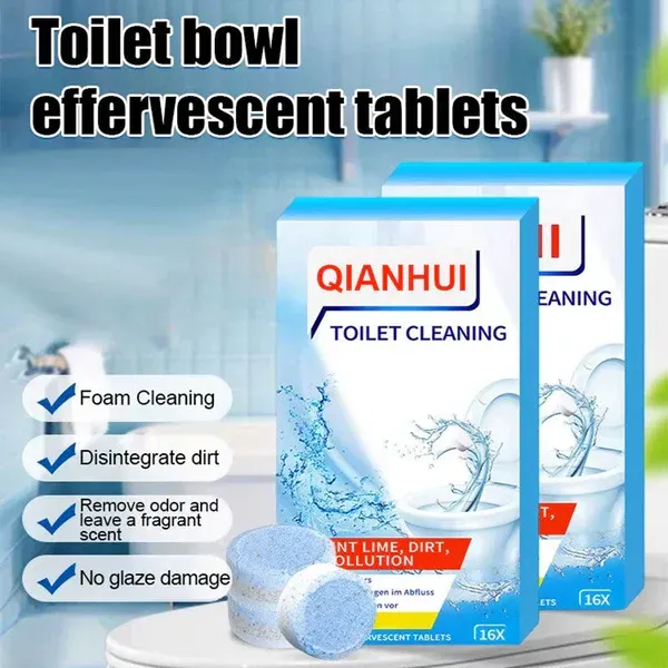 ⏰BUY 1 GET 4 FREE-49%OFF ENDS TONIGHT🍋Lemon Scent Toilet Bowl Cleaner Tablets🧼