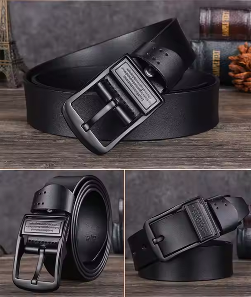 Men's genuine leather belt, double-sided belt, casual golf dress pants belt