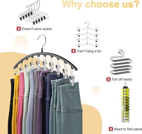 Space-Saving Anti-Skid Plastic Sock Hangers Fastening Clamp Socks and Legging Organizer for Convenient Washing Line Hanger