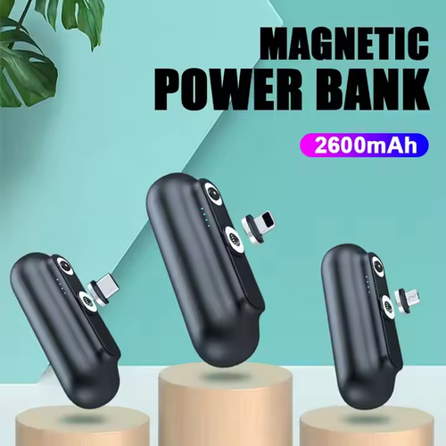 🤩📱 3-i-1 Plug Mini Magnetic Mobile Power ⚡ Kompakt, bærbar og kraftig 🔌 Holder deg fulladet når som helst, hvor som helst! 👇