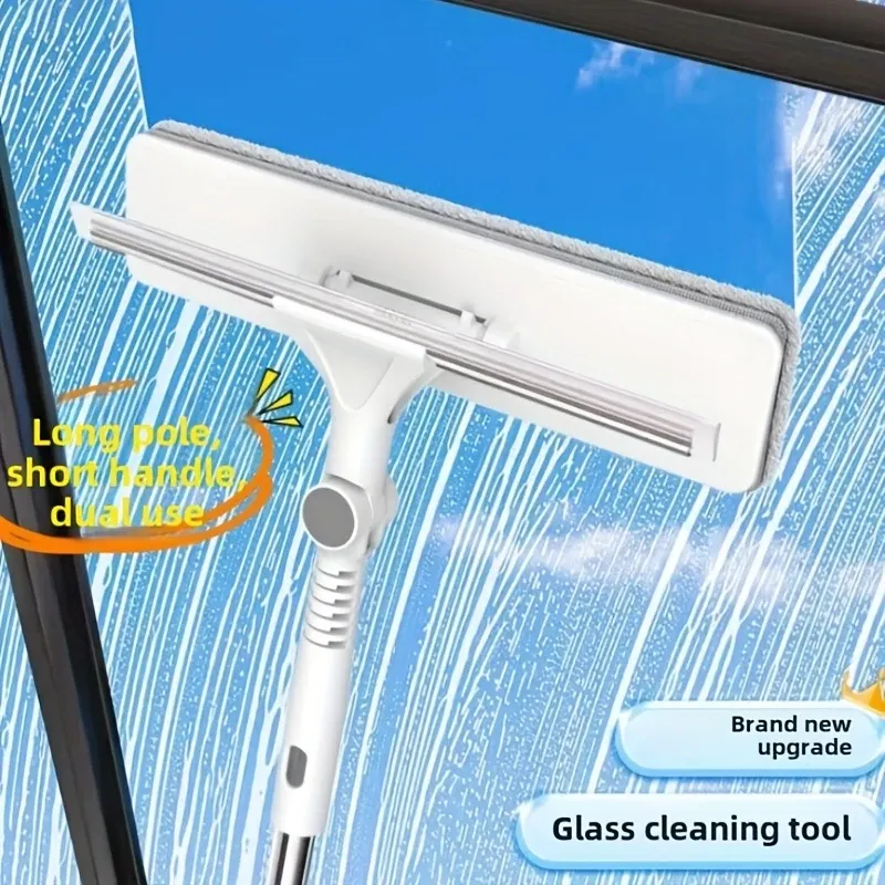3-in-1 Glass Cleaning Kit: Twist, Wash and Scraper - Perfect for High Windows, Shower Doors and Car Windshields - Essential Household Cleaning Tool - Perfect for All Homeowners - For Everyday Cleaning
