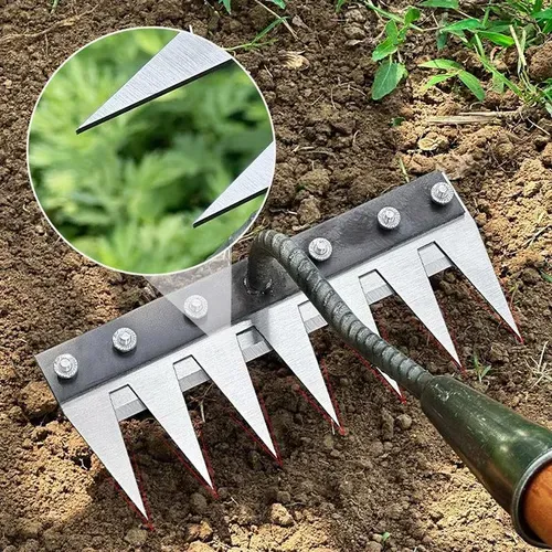 8 Teeth Carbon Steel Garden Weeding Rake(💥50% off)