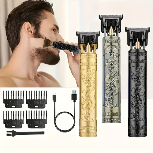 Professional Electric Carving Hair Clipper, USB Rechargeable Men's Hair Clipper, Barber Shop Shaving Hairdressing Beauty Tool, Perfect Gift for Father and Lover, Birthday Gift, Popular Choice, Stylish Design