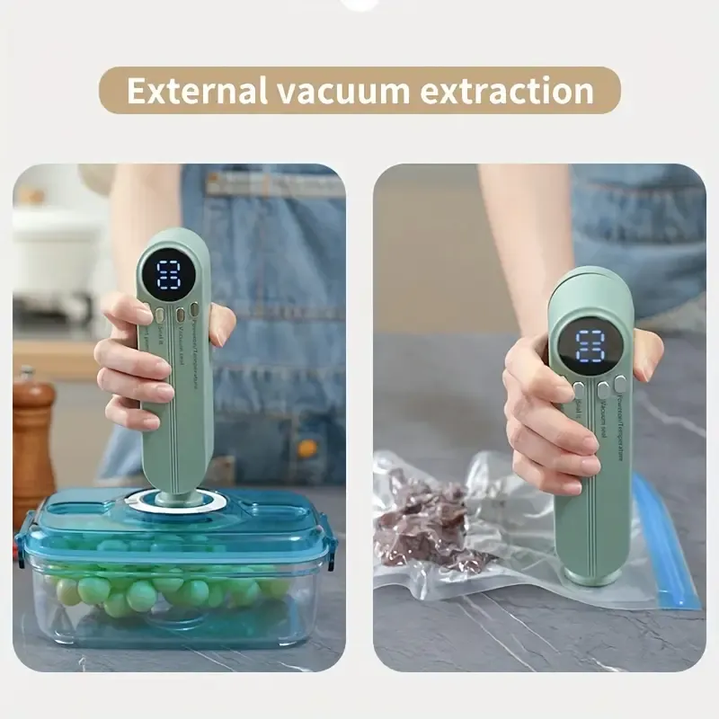 🥗 Keep Your Food Fresh ✨Mini Wireless Vacuum Sealer