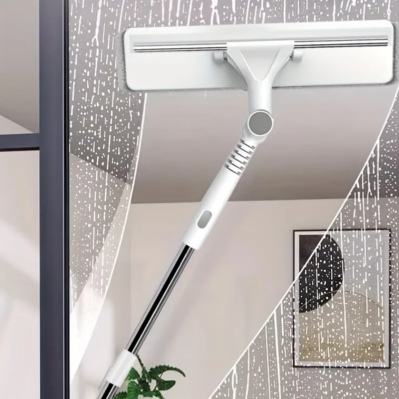 3-in-1 Glass Cleaning Kit: Twist, Wash and Scraper - Perfect for High Windows, Shower Doors and Car Windshields - Essential Household Cleaning Tool - Perfect for All Homeowners - For Everyday Cleaning