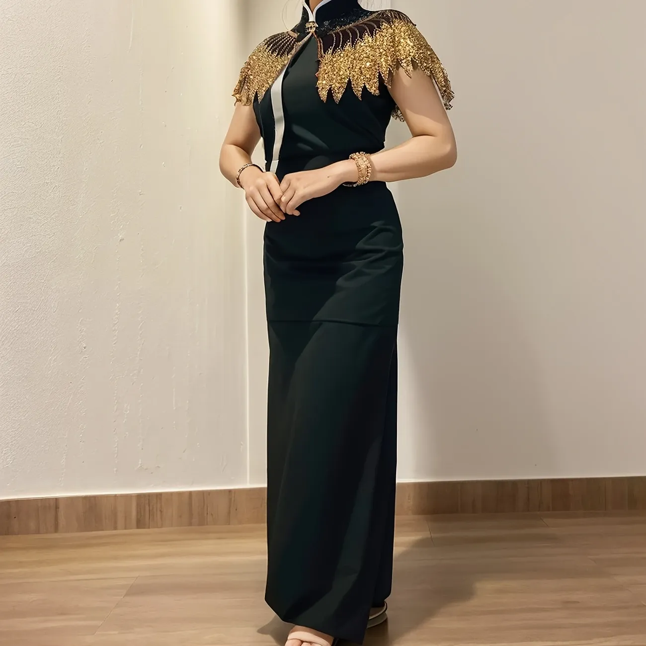 Women's new style shawl versatile sequin short shawl slim shiny small jacket European and American shiny small shawl slim versatile small shoulder pad