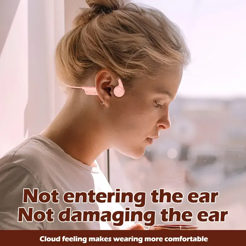 Open Headphones Bone Conduction Sports Exercise Headphones Sound Conduction Ultra-Long Battery Life Suitable for Gaming Listening to Music Exercise Driving High-Quality Headphones Gift