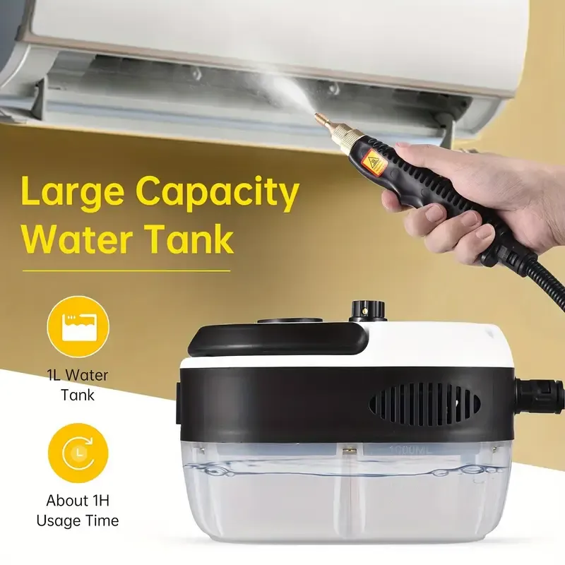 1pc, Portable Handheld Steam Cleaner High Temperature Pressurized Steam Cleaning Machine with Brush Heads for Kitchen Furniture Bathroom