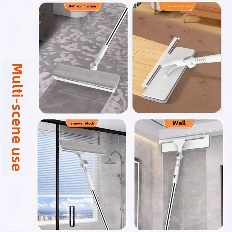 3-in-1 Glass Cleaning Kit: Twist, Wash and Scraper - Perfect for High Windows, Shower Doors and Car Windshields - Essential Household Cleaning Tool - Perfect for All Homeowners - For Everyday Cleaning