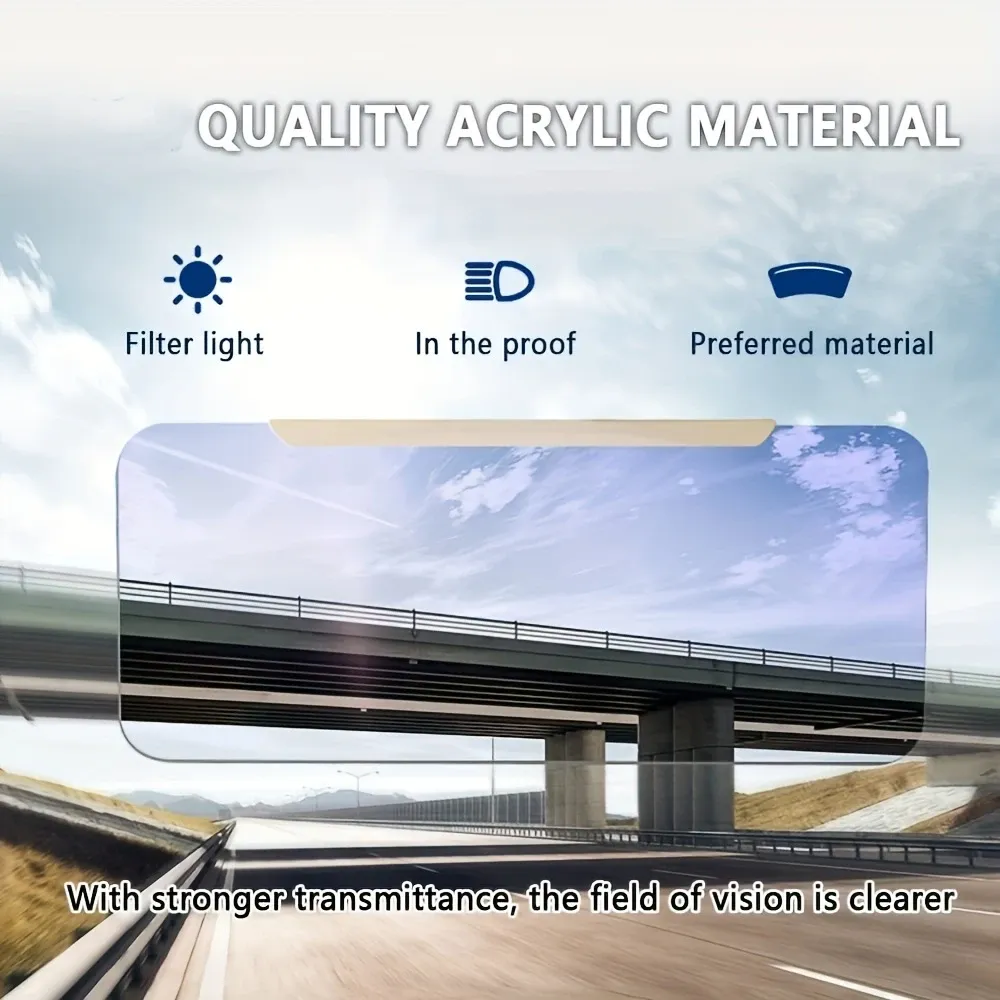Polarized Sun Visor  Universal Anti-Glare Polarized Sun Visor for Car - Easy to Install, UV400 Car Visor Extension Protect from Glare  UV Ray Stray Light, Safe Driving