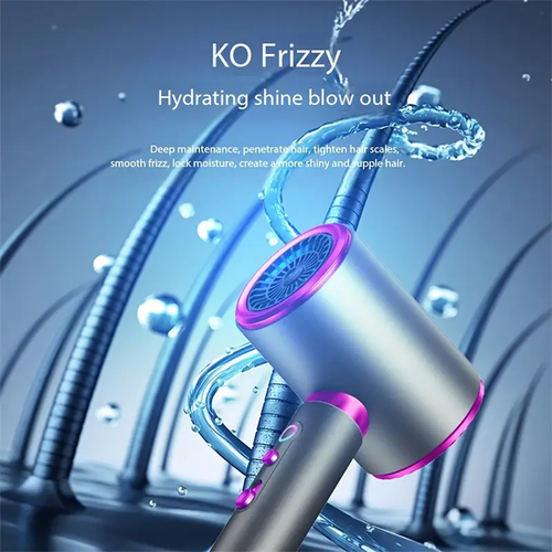 Quick-Drying Ionic Hair Dryer with Diffuser - Smooth, Shiny Finish, Constant Temperature, Silent Operation, No Damage, Ideal for Travel and Home Use