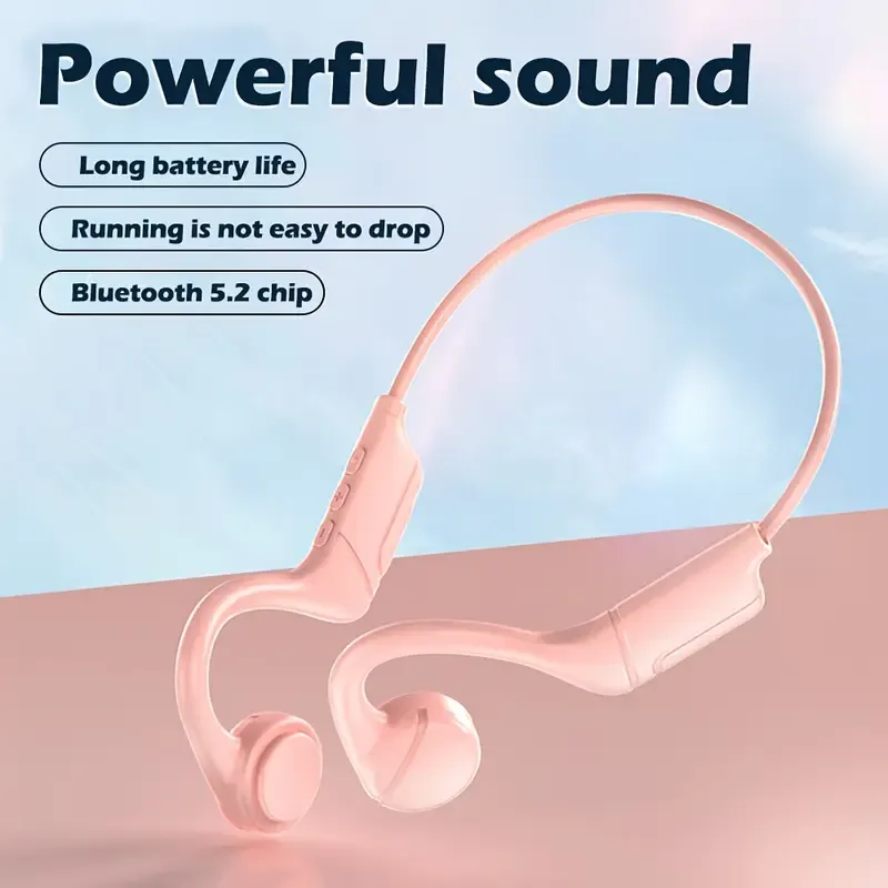 Open Headphones Bone Conduction Sports Exercise Headphones Sound Conduction Ultra-Long Battery Life Suitable for Gaming Listening to Music Exercise Driving High-Quality Headphones Gift