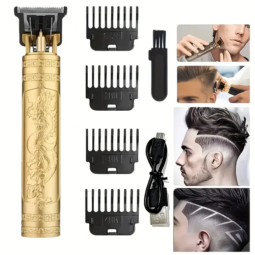 Professional Electric Carving Hair Clipper, USB Rechargeable Men's Hair Clipper, Barber Shop Shaving Hairdressing Beauty Tool, Perfect Gift for Father and Lover, Birthday Gift, Popular Choice, Stylish Design