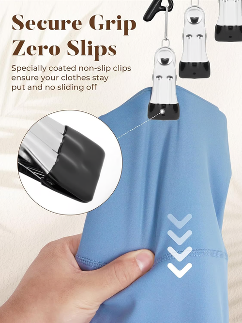 Space-Saving Anti-Skid Plastic Sock Hangers Fastening Clamp Socks and Legging Organizer for Convenient Washing Line Hanger
