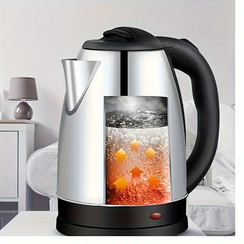 Fast-Boiling 67.63oz Stainless Steel Electric Kettle - Ideal for Coffee & Tea, Safe & Quick Heating, Perfect for Home & Outdoor Use