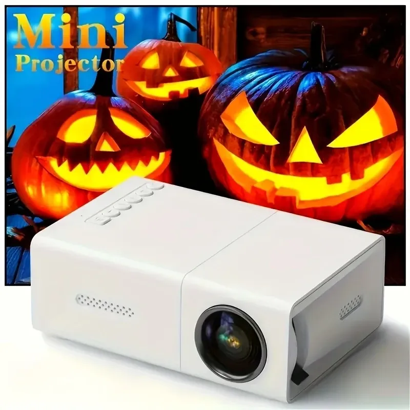 New mini home theater HD projector, remote control, supports smartphone screen sharing, compatible with smartphone  USB interface, suitable for indoor and office use