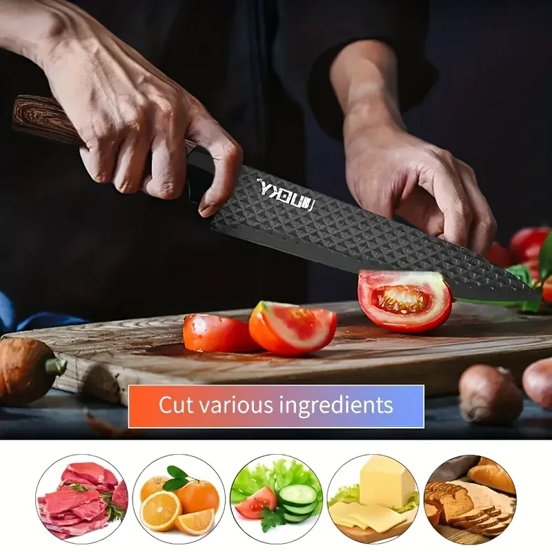 6pcs Kitchen Knife Set, Chef'S Special, Vegetable Cutting Knife, Bone Chopping Knife, Fruit Knife, Multi-purpose Scissors And Fruit Knife, Healthy Cooking Kitchen Knife Set Suitable For Home, Kitchen, Cooking, Birthday GiftKitchen Gadget Gift For Mom Or Dad