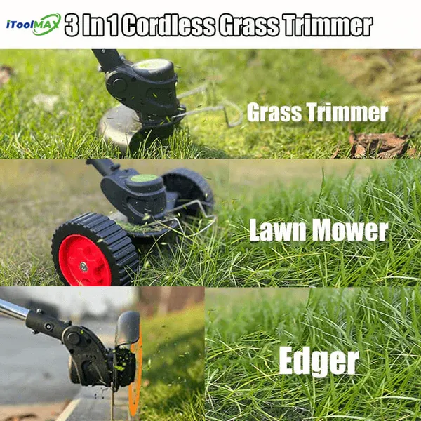 3   In   1   Cordless   Grass   Trimmer,   Weed   Eater   and   Edger