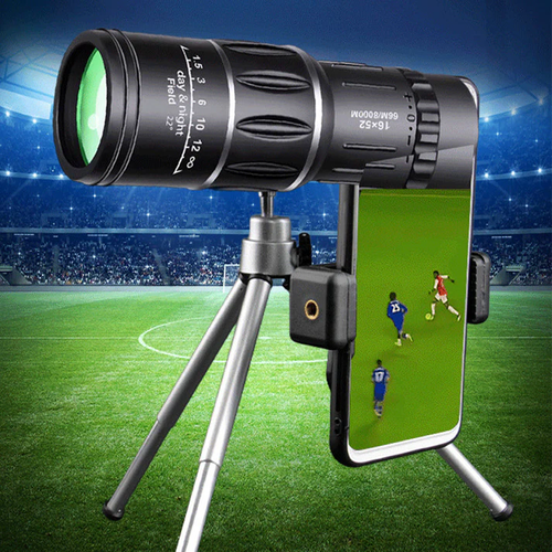🌟 Explore the world up close! 🌟 Discover the 16X52 Monocular with Bifocal Optical Zoom! 🔭 Perfect for bird watching, travel, and outdoor adventures. 🌳🦅 Enjoy a clear view with powerful 16x magnification and precise bifocal zoom. 🌄 Lightweight, portable, and easy to use: perfect for adventurers who love nature and exploration! 🌿 Bring distant wonders one step closer today!