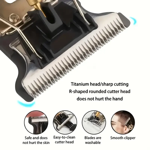 Professional Electric Carving Hair Clipper, USB Rechargeable Men's Hair Clipper, Barber Shop Shaving Hairdressing Beauty Tool, Perfect Gift for Father and Lover, Birthday Gift, Popular Choice, Stylish Design