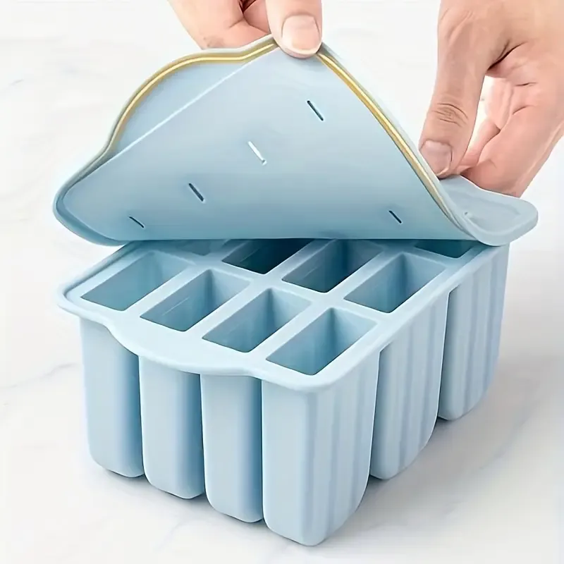 12pcs Silicone Popsicle Molds Easy-Release BPA-free Popsicle Maker Molds Ice Pop Molds Homemade Popsicle Ice Pop Maker with 50pcs Popsicle Sticks
