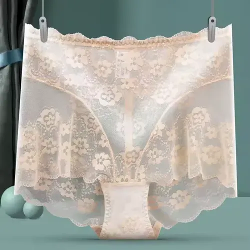 High Quality Sexy Lace Underwear Women's Tummy Control High Waist Fashion Panties