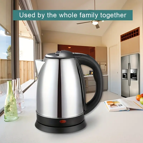 Fast-Boiling 67.63oz Stainless Steel Electric Kettle - Ideal for Coffee & Tea, Safe & Quick Heating, Perfect for Home & Outdoor Use