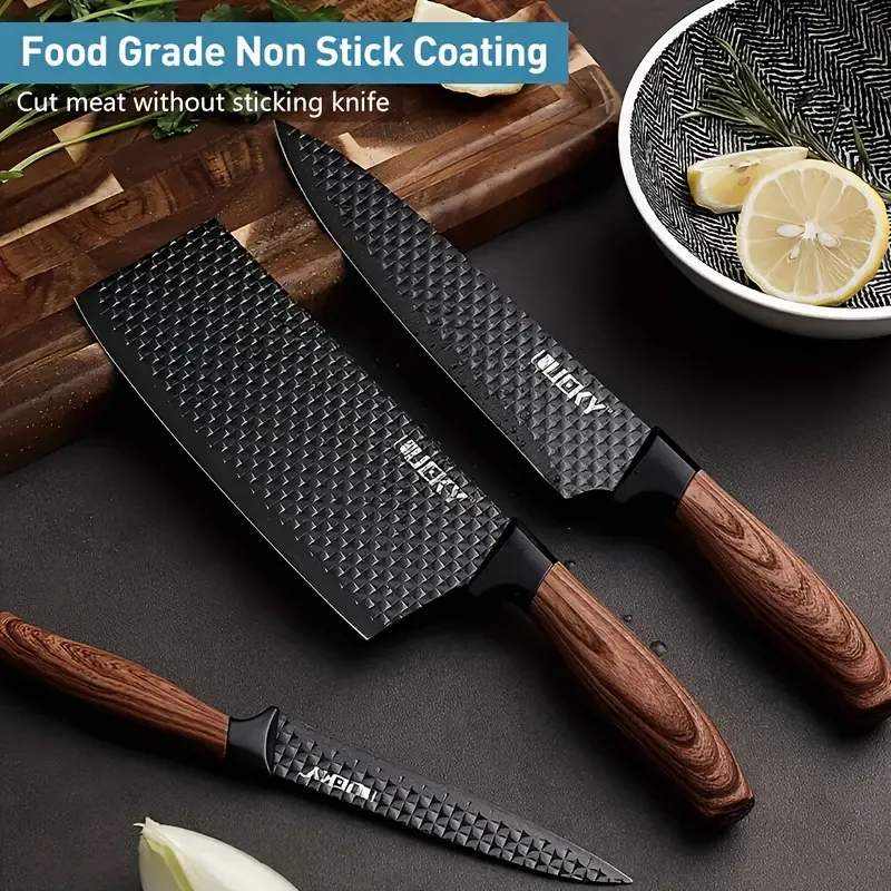 6pcs Kitchen Knife Set, Chef'S Special, Vegetable Cutting Knife, Bone Chopping Knife, Fruit Knife, Multi-purpose Scissors And Fruit Knife, Healthy Cooking Kitchen Knife Set Suitable For Home, Kitchen, Cooking, Birthday GiftKitchen Gadget Gift For Mom Or Dad