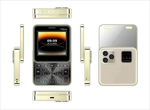 i19 Pro Rotate Phone 2.4 Inch Screen Plating Bezel MTK Motherboard GSM2G Network