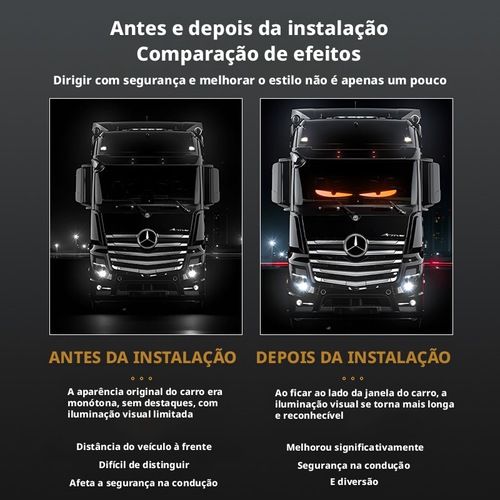 Transforme seu carro num veículo exclusivo! Luz LED olhos do diabo animada, item obrigatório para modificação automotiva