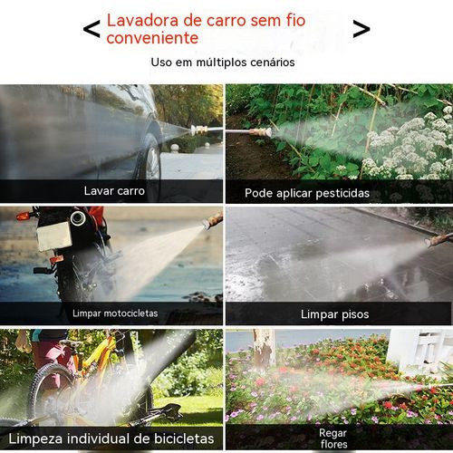 Equipamento indispensável para casa em Luanda! Funciona com duas baterias de lítio de longa duração, pode lavar carros, limpar o quintal, regar flores e pulverizar produtos químicos. Compre um e toda a família vai querer usá-lo!