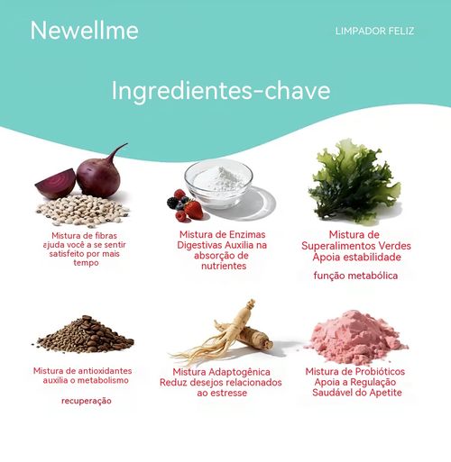 Happy Cleanse - Superalimento em Pó-Probióticos-Enzimas Digestivas-Moringa - Promove a saúde intestinal - Reforça a imunidade, Saúde Alimentar