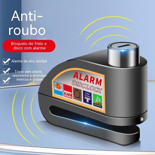 Rei da segurança na rua! Fecho anti-roubo de 110 decibéis, resistente a arrombamentos e à água, com alarme. Compatível com motas, bicicletas elétricas e bicicletas comuns, total segurança