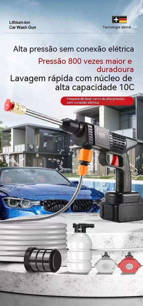 Equipamento indispensável para casa em Luanda! Funciona com duas baterias de lítio de longa duração, pode lavar carros, limpar o quintal, regar flores e pulverizar produtos químicos. Compre um e toda a família vai querer usá-lo!