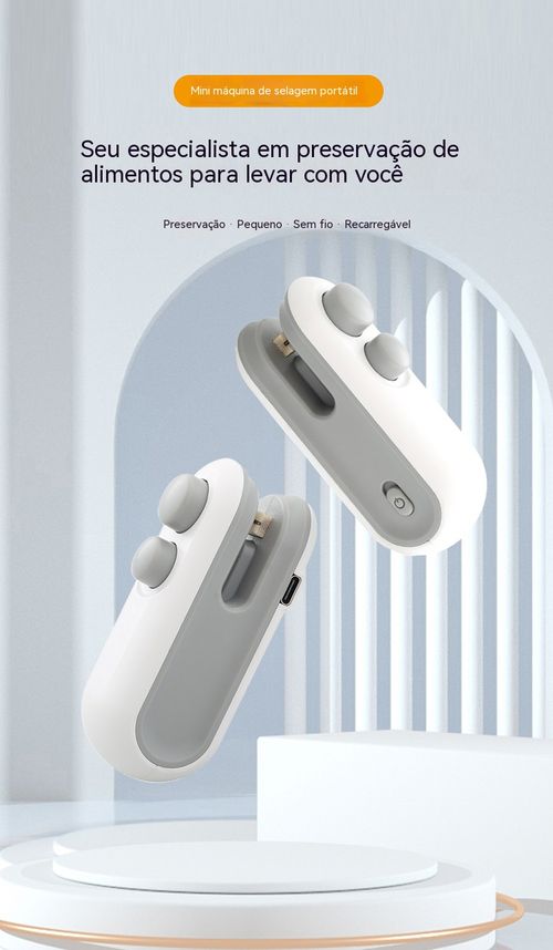 Selador mini recarregável por USB: basta deslizar para vedar hermeticamente sem vazamentos de água, basta deslizar novamente para abrir os sacos com muita facilidade! Compre um e poupe muito dinheiro em gastos com comida!