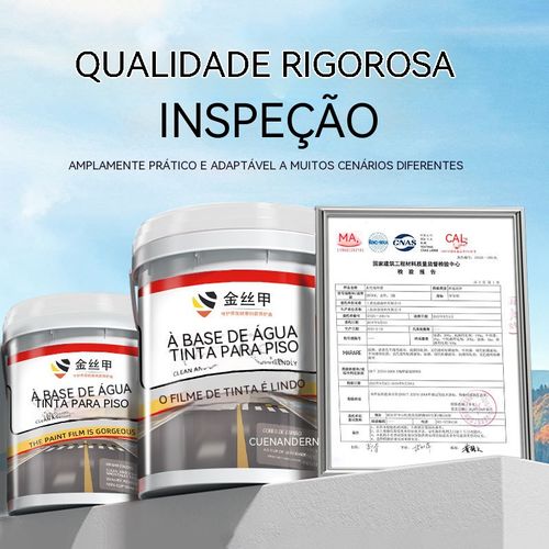 Acabe com a umidade e o descascamento! Renove seu chão de cimento antigo, basta pintar uma vez e fica igual a azulejo. Tinta de piso Armadura Dourada: seca em 8 minutos, não é tóxica e não tem cheiro, resiste à umidade, antiderrapante e nunca descasca!
