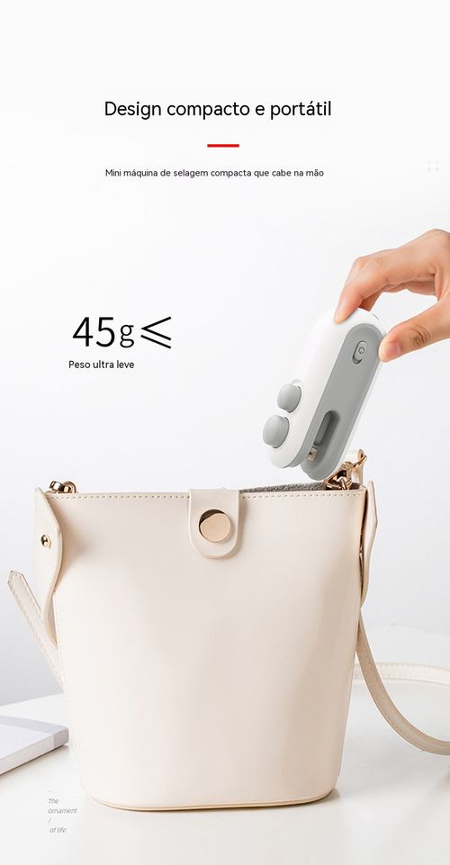 Selador mini recarregável por USB: basta deslizar para vedar hermeticamente sem vazamentos de água, basta deslizar novamente para abrir os sacos com muita facilidade! Compre um e poupe muito dinheiro em gastos com comida!