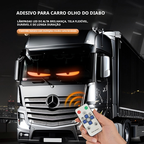 Transforme seu carro num veículo exclusivo! Luz LED olhos do diabo animada, item obrigatório para modificação automotiva