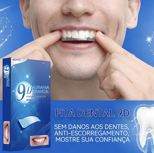 Faixa clareadora 9D Luanda: tira manchas de café e cigarro, dentes brancos em 7 dias em casa!