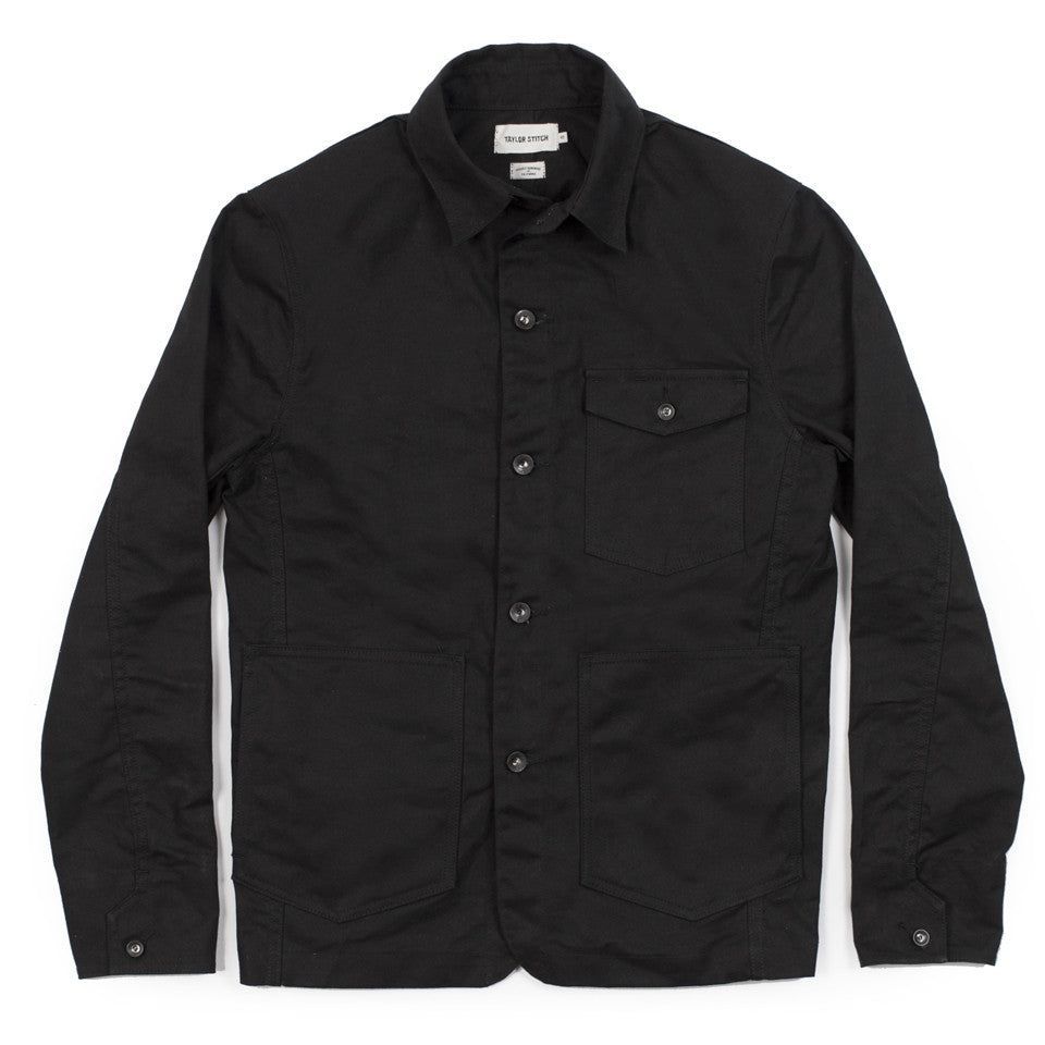 Eauss Project Jacket in Black Water Repellent Canvas